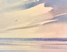 Sunset skies, Lytham St Annes beach original watercolour painting thumbnail - detail view