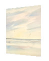 Sunset tide, St Annes-on-sea original seascape watercolour painting thumbnail - side view