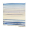 Sunset at low tide original seascape watercolour painting thumbnail - side view