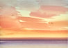 Sunset serenity original seascape watercolour painting thumbnail view