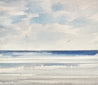 Sunshine over the sea original seascape watercolour painting thumbnail view