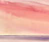 Twilight, Lytham St Annes beach original seascape watercolour painting thumbnail - detail view