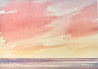 Twilight over the shore original seascape watercolour painting thumbnail view