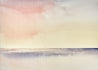 Twilight, St Annes-on-sea beach original seascape watercolour painting thumbnail view