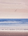 Twilight waters original watercolour painting thumbnail - detail view