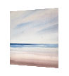 Waves over the shore original seascape watercolour painting thumbnail - side view