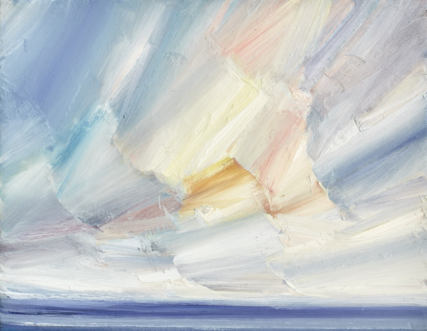 Seascape oil painting for sale Open shore, Lindisfarne