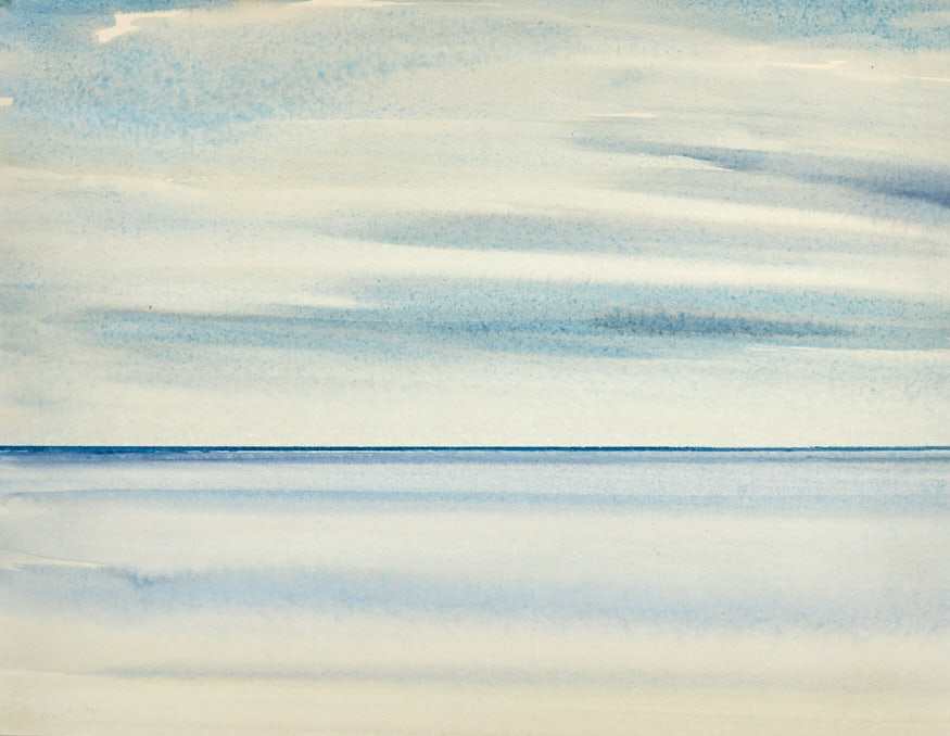 Cerulean horizons original watercolour painting