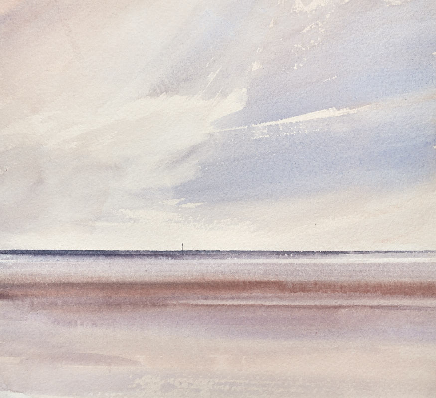 Light over the sea, Lytham original watercolour painting