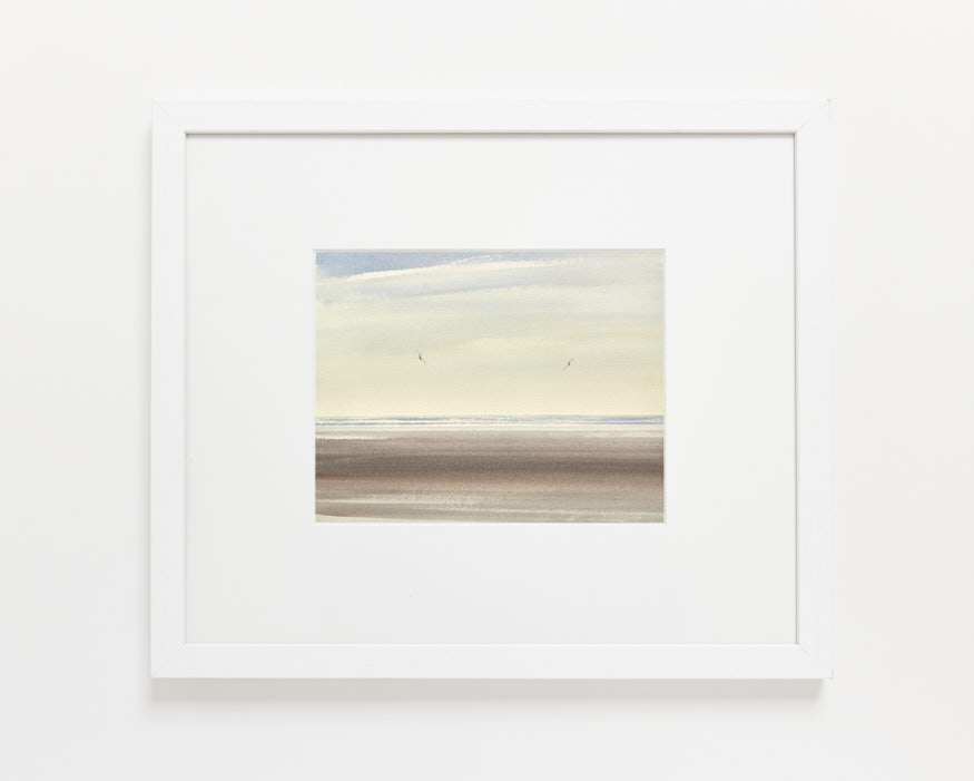 Over the shore, St Annes-on-sea watercolour painting by Timothy Gent - example framed view