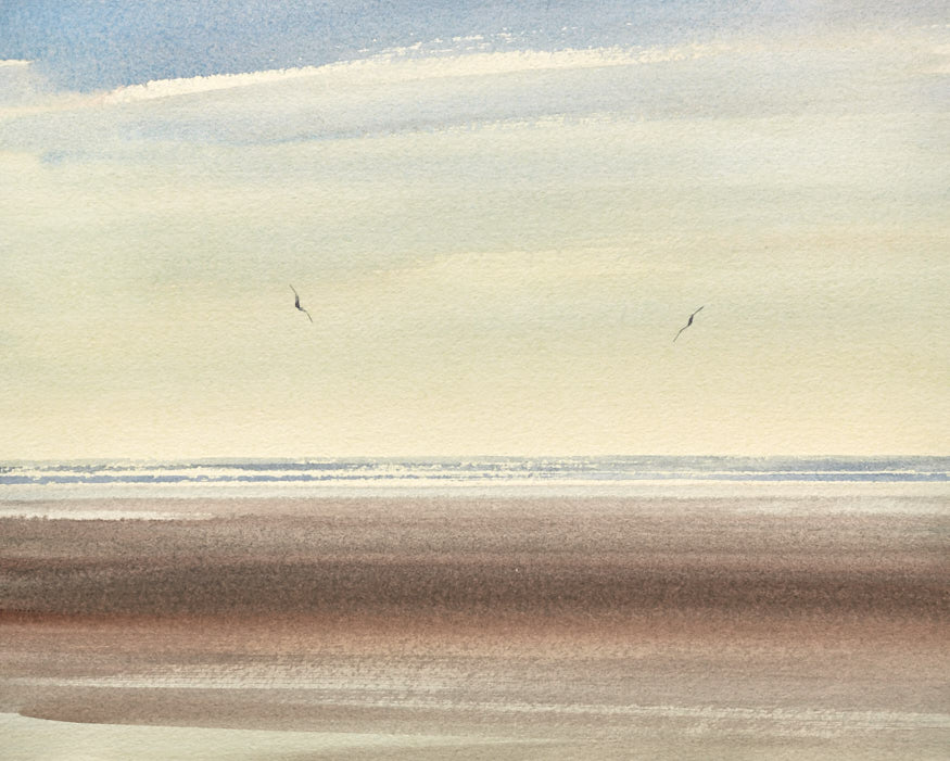 Over the shore, St Annes-on-sea original watercolour painting