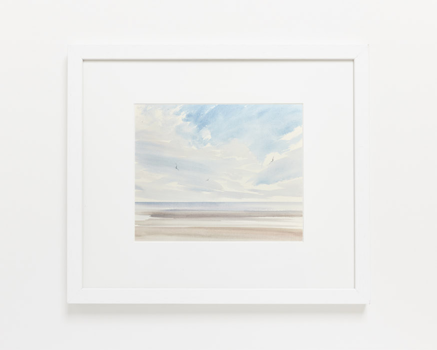 Summer Beach, Lytham St Annes watercolour painting by Timothy Gent - example framed view