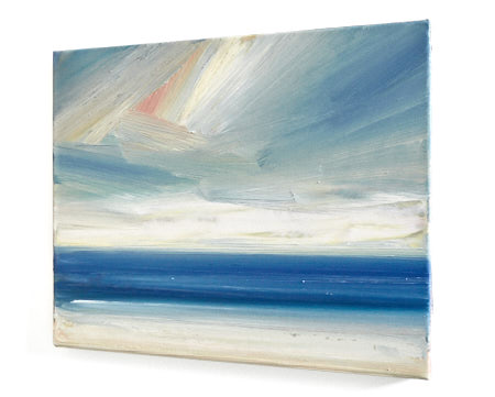 Seascape oil painting for sale Alongshore - side view