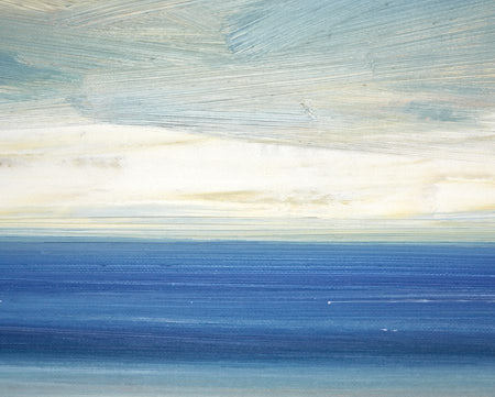 Seascape oil painting for sale Alongshore - second detail view