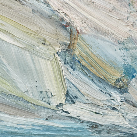 Abstract oil painting for sale By the tide - third detail view