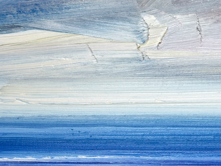 Seascape oil painting for sale Into the blue - fourth detail view