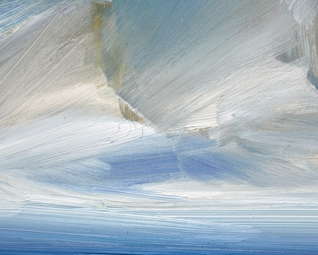 Abstract oil painting for sale Offshore, Lindisfarne - second detail view