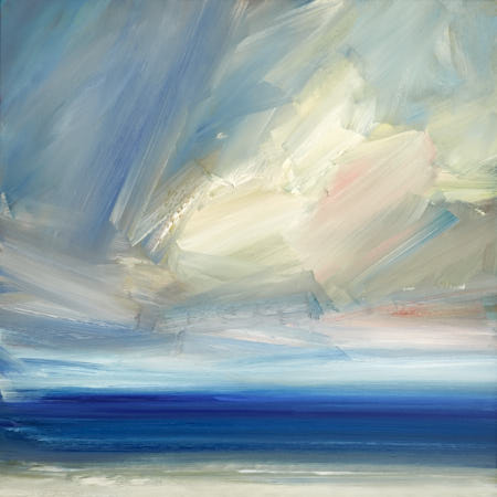 Original oil painting on canvas Shore, Ross sands landscape by fine artist Timothy Gent