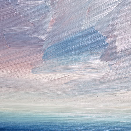 Seascape oil painting for sale Silent seas - detail view