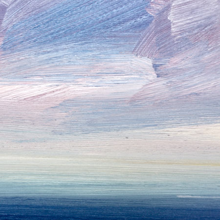 Seascape oil painting for sale Silent seas - fifth detail view