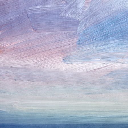Abstract oil painting for sale Silent seas - second detail view