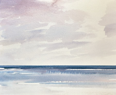 Light upon the sea original watercolour painting by Timothy Gent