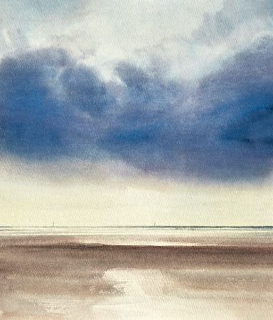 Watercolour painting Light upon the shore by fine artist Timothy Gent