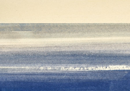 Open seas at sunset original seascape watercolour painting by Timothy Gent - detail view