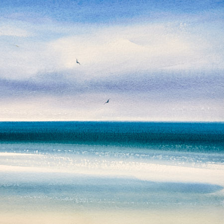 Out to sea, Ross sands by fine artist Timothy Gent