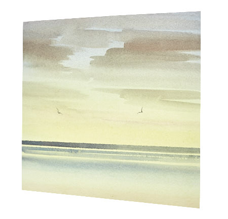 Serene twilight, St Annes-on-sea original watercolour painting original watercolour painting - side view