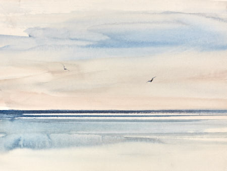 Shoreline original art watercolour painting by Timothy Gent