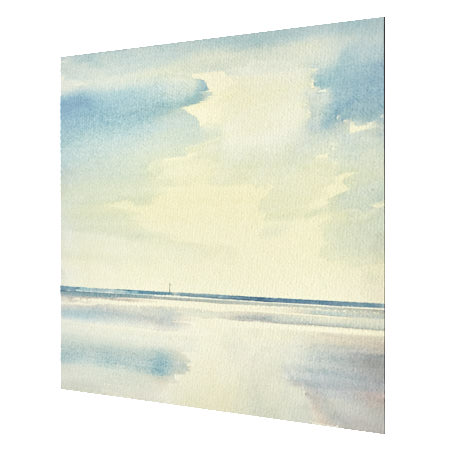 Shoreline, St Annes-on-sea original watercolour painting by Timothy Gent - side view