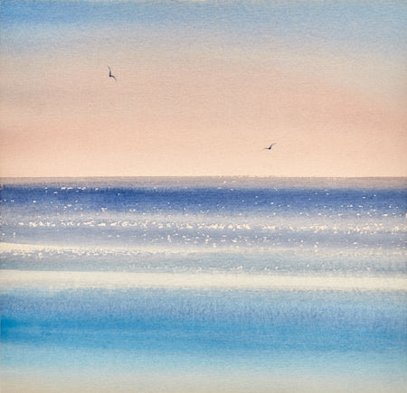 Twilight, St Annes-on-sea original watercolour painting by Timothy Gent