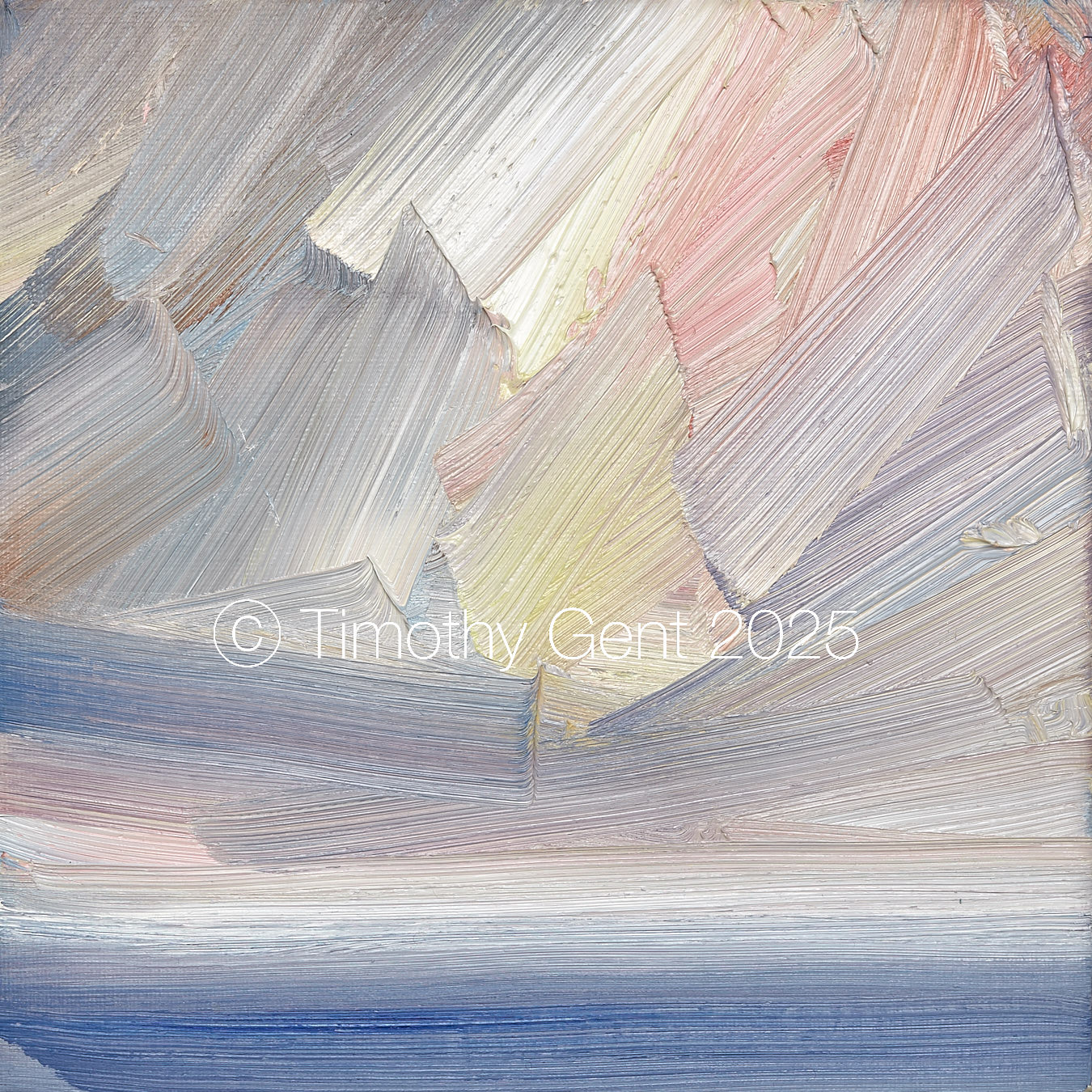 Large image of seascape oil painting Twilight seas