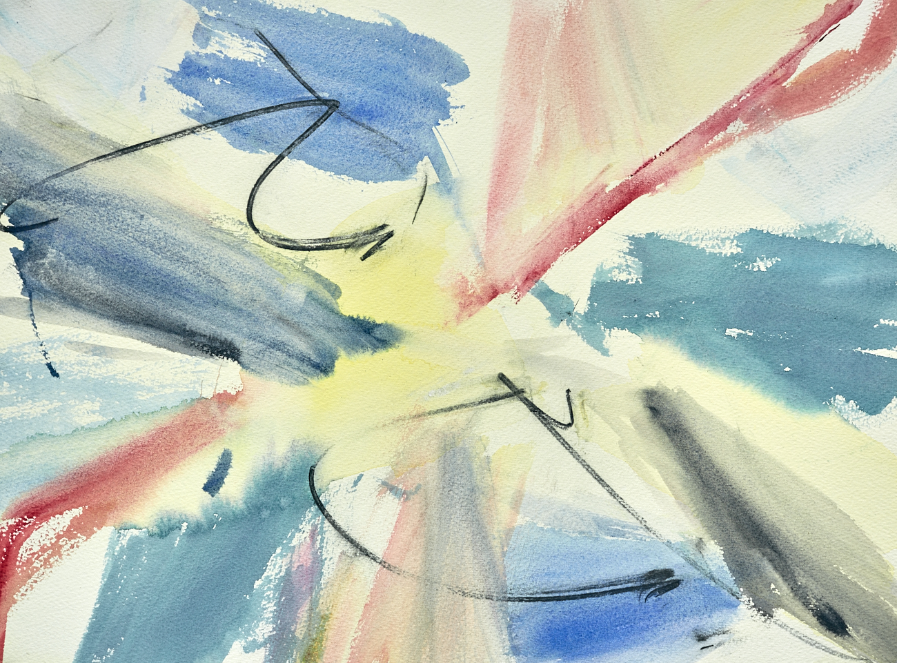 Large image of Holding Light original abstract painting in watercolour by Timothy Gent