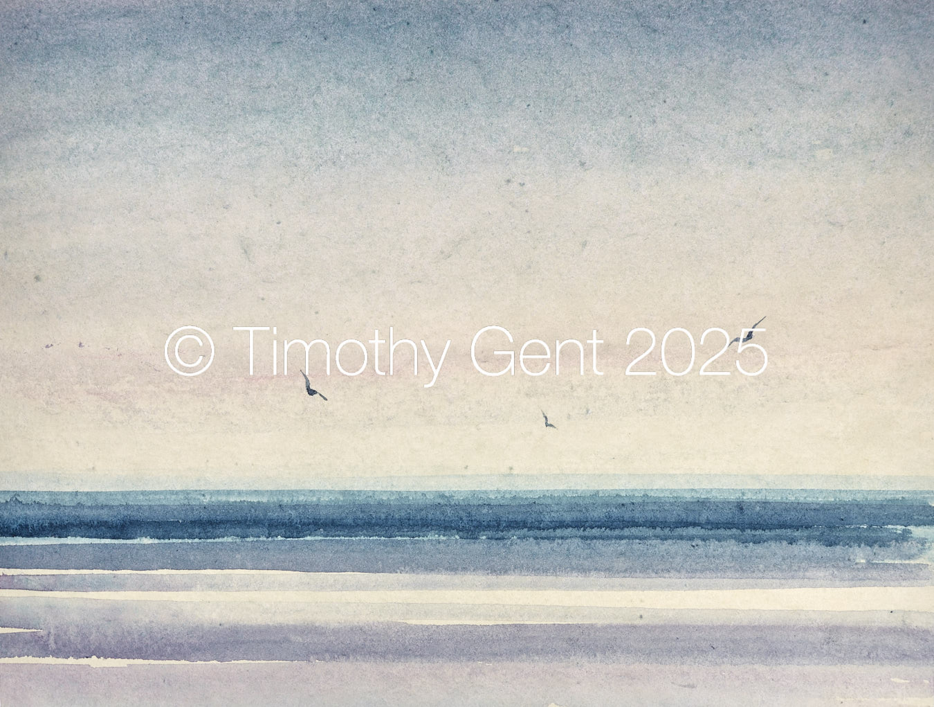 Large image of Indigo seas original watercolour painting