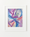 Confluence abstract oil pastel thumbnail - example framed view - by Timothy Gent