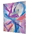 Confluence abstract oil pastel thumbnail - side view - by Timothy Gent