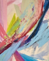 Fulcrum abstract painting - detail close view