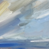 Seascape oil painting for sale Offshore light after rain seascape art thumbnail - second detail view
