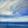 Original seascape oil painting Over the Shore thumbnail view
