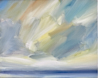 Seascape oil painting for sale Twilight shore thumbnail view