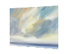 Seascape oil painting for sale Twilight shore seascape art thumbnail - side view
