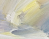 Seascape oil painting for sale Twilight shore seascape art thumbnail - detail view