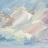 Bright shore original seascape watercolour painting thumbnail - detail view