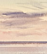 Evening seas, Lytham St Annes original seascape watercolour painting thumbnail - detail view