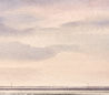 Lucent shore original seascape watercolour painting thumbnail - detail view