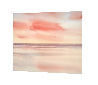 Twilight reflections original seascape watercolour painting thumbnail - side view