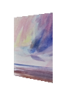 Twilight Silence original seascape watercolour painting thumbnail - side view