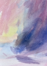 Twilight Silence original seascape watercolour painting thumbnail - detail view